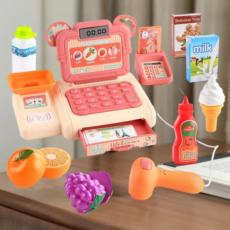 Toy Cash Register - Zestaw zabawek kasy sklepowej dla dzieci,
