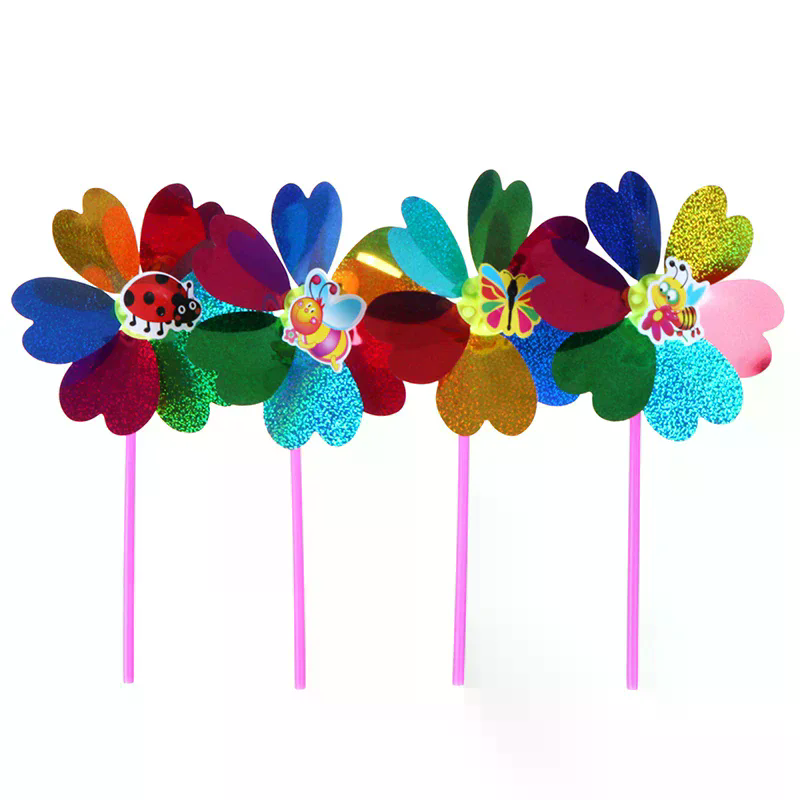 Kids Yard Toys - Kolorowy Wiatraczek z Cekinami, Dekoracja do