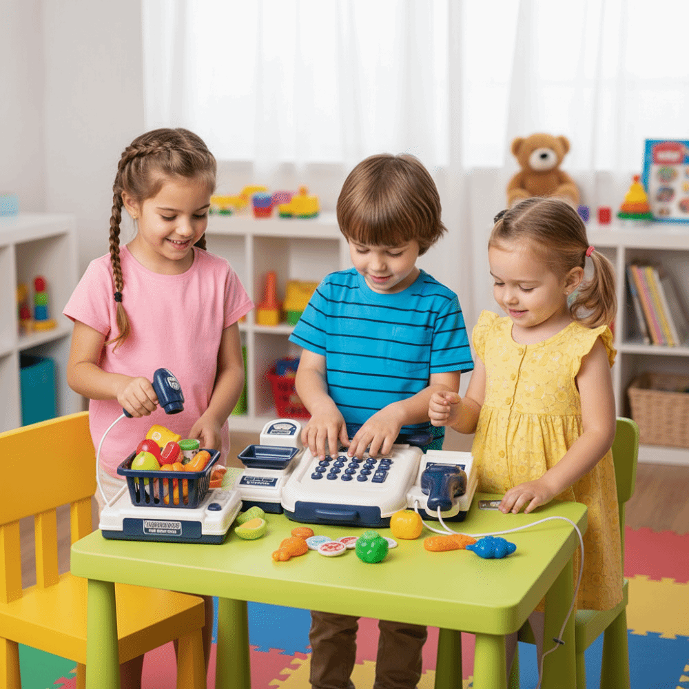 Toy Cash Register - Symulacja Puzzle Supermarket Kasa Fiskalna Zabawny