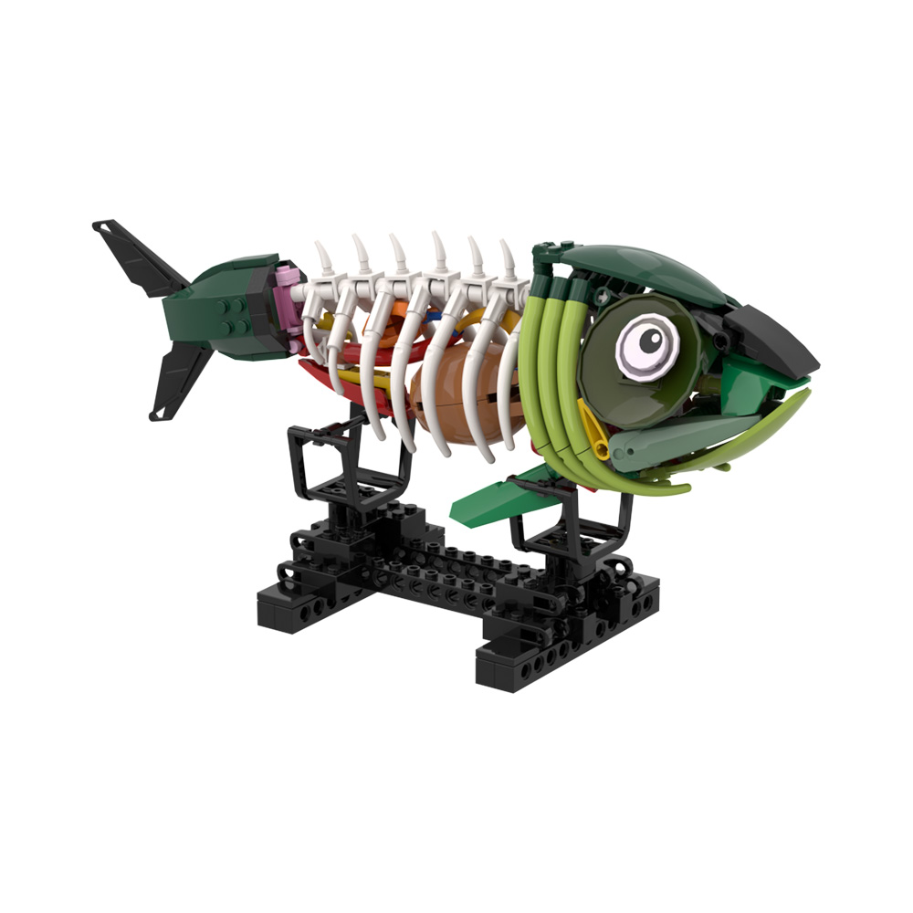 Kids Zombie Toys - Klocki konstrukcyjne MOC Model Ryby Zombie