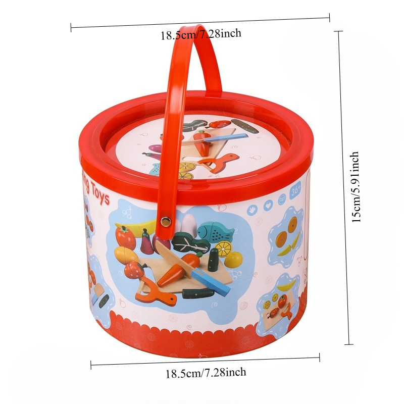 Drewniany zestaw do krojenia o – Kids Toys Kitchen Set recenzja i cena